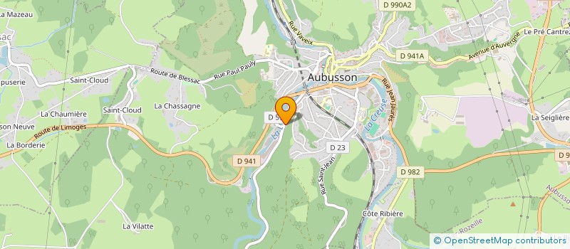 localisation de l'entreprise MONSIEUR JACQUES DEMBAS à AUBUSSON