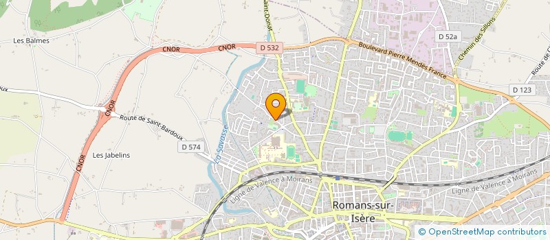 localisation de l'entreprise MONSIEUR JACQUES DEROUSSIN  ROMANS-SUR-ISERE