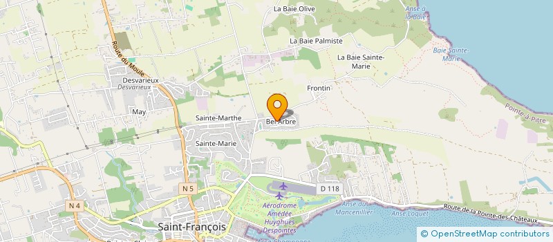 localisation de l'entreprise MONSIEUR JACQUES DIEUDONNE à SAINT-FRANCOIS
