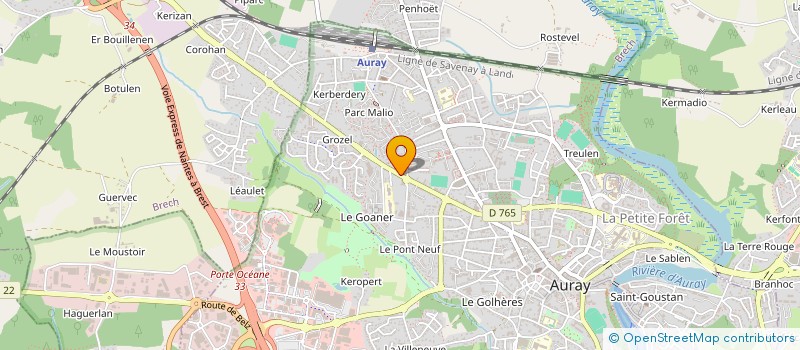 localisation de l'entreprise MONSIEUR JACQUES DREANO à AURAY