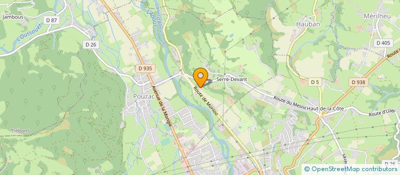 localisation de l'entreprise MONSIEUR JACQUES DUBAU  POUZAC