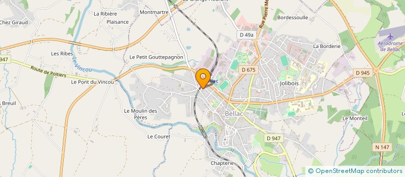 localisation de l'entreprise MONSIEUR JACQUES DUCHAMBON à BELLAC