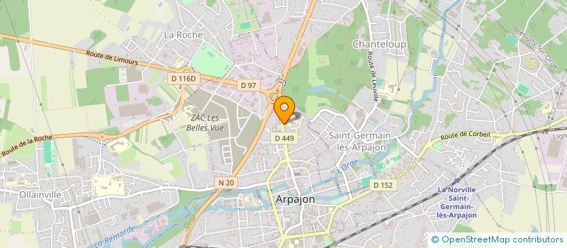 localisation de l'entreprise MONSIEUR JACQUES DUCLAIR  ARPAJON