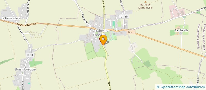 localisation de l'entreprise MONSIEUR JACQUES DUMONT  MARTAINVILLE-EPREVILLE