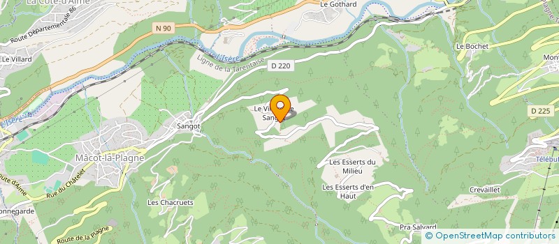 localisation de l'entreprise MONSIEUR JACQUES DUVERT à LA PLAGNE TARENTAISE
