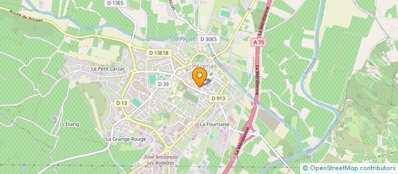 localisation de l'entreprise MONSIEUR JACQUES FANJEAUD  PEZENAS