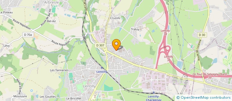 localisation de l'entreprise MONSIEUR JACQUES FAYOLLE  LENTILLY