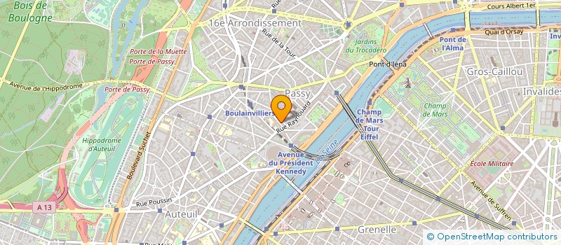 localisation de l'entreprise MONSIEUR JACQUES FEUILLET à PARIS