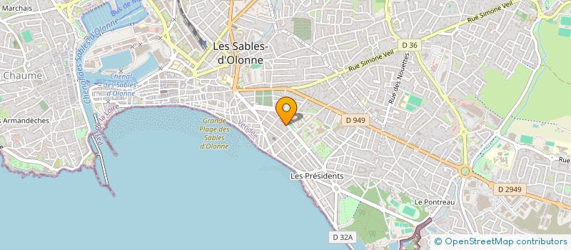 localisation de l'entreprise MONSIEUR JACQUES FINSTERWALD à LES SABLES D'OLONNE