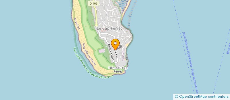 localisation de l'entreprise MONSIEUR JACQUES FORESTIER  LEGE-CAP-FERRET