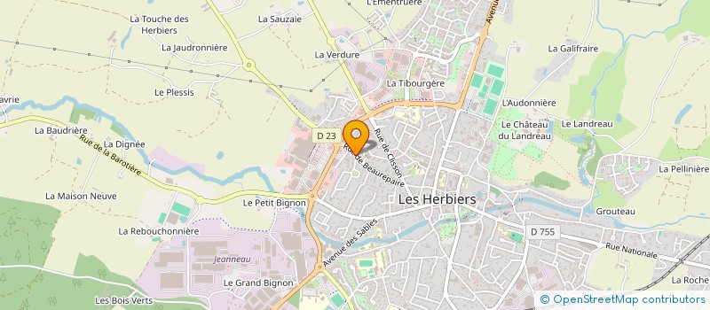 localisation de l'entreprise MONSIEUR JACQUES FORTIN à LES HERBIERS