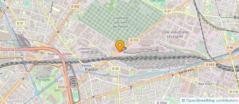 localisation de l'entreprise MONSIEUR JACQUES FOUGERE à PANTIN
