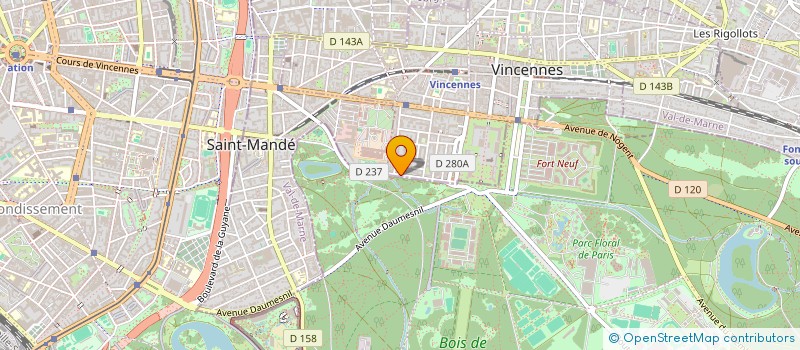 localisation de l'entreprise MONSIEUR JACQUES FOURNIER DE LAURIERE  VINCENNES