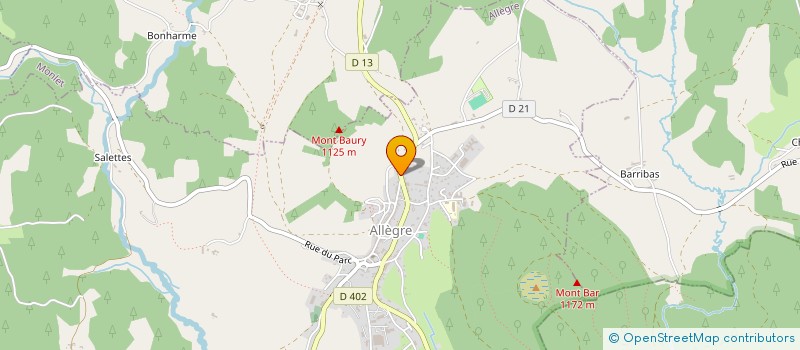 localisation de l'entreprise MONSIEUR JACQUES FRAISSE  ALLEGRE