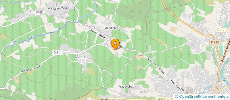 localisation de l'entreprise MONSIEUR JACQUES GABARDA  MALRAS