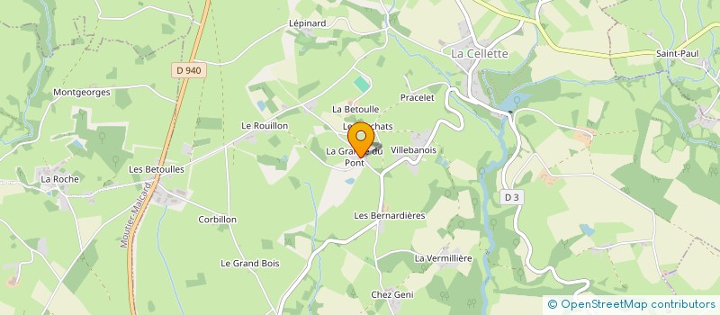 localisation de l'entreprise MONSIEUR JACQUES GADAIX  LA CELLETTE