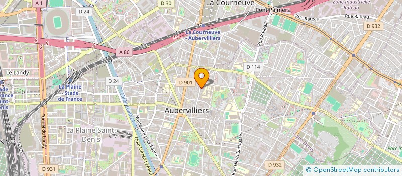 localisation de l'entreprise MONSIEUR JACQUES GAMBLIN à AUBERVILLIERS