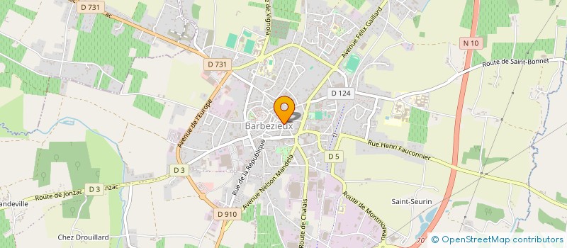 localisation de l'entreprise MONSIEUR JACQUES GARDE  BARBEZIEUX-SAINT-HILAIRE