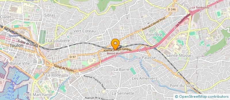 localisation de l'entreprise MONSIEUR JACQUES GASSEND  TOULON