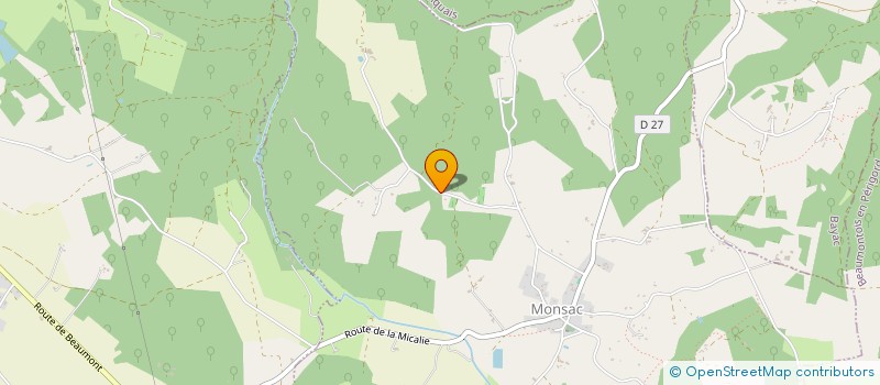 localisation de l'entreprise MONSIEUR JACQUES GAUTHIER  MONSAC