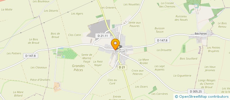 localisation de l'entreprise MONSIEUR JACQUES GAUTIER  BROUE