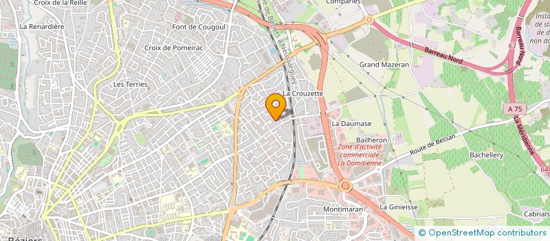 localisation de l'entreprise MONSIEUR JACQUES GAUTRAND  BEZIERS