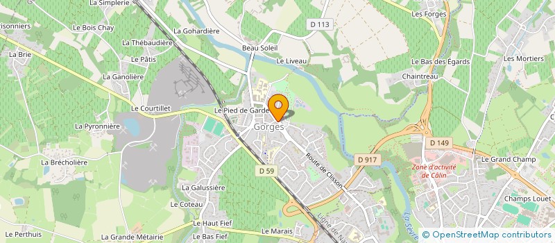 localisation de l'entreprise MONSIEUR JACQUES GAUTREAU  GORGES