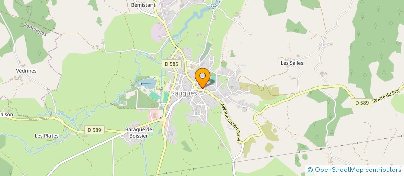 localisation de l'entreprise MONSIEUR JACQUES GERARD à SAUGUES