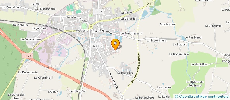 localisation de l'entreprise MONSIEUR JACQUES GINGUENE  RETIERS