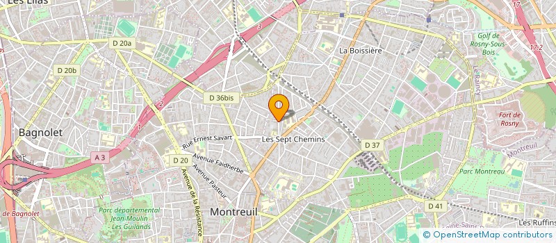 localisation de l'entreprise MONSIEUR JACQUES GODIER à MONTREUIL