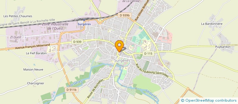 localisation de l'entreprise MONSIEUR JACQUES GORIOUX  SURGERES