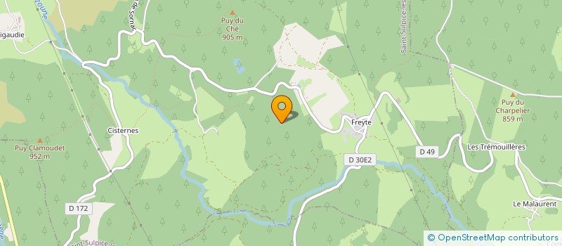 localisation de l'entreprise MONSIEUR JACQUES GOUYON  MEYMAC