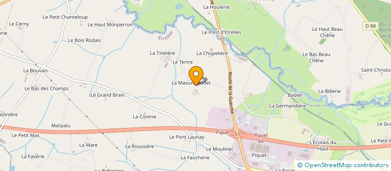 localisation de l'entreprise MONSIEUR JACQUES GOYER  ETRELLES