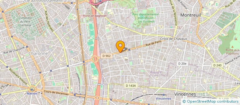 localisation de l'entreprise MONSIEUR JACQUES GRINGRIN à MONTREUIL