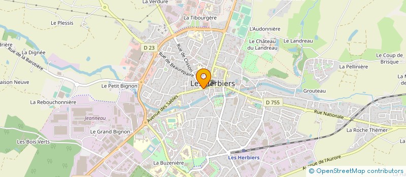 localisation de l'entreprise MONSIEUR JACQUES GROLLEAU à LES HERBIERS