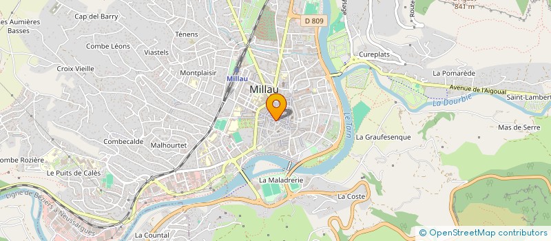 localisation de l'entreprise MONSIEUR JACQUES GUENAUT à MILLAU