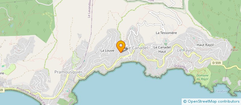 localisation de l'entreprise MONSIEUR JACQUES GUEUDET à RAYOL-CANADEL-SUR-MER