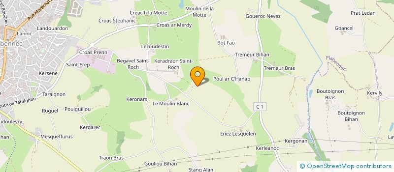 localisation de l'entreprise MONSIEUR JACQUES GUILLERMOU  PLABENNEC