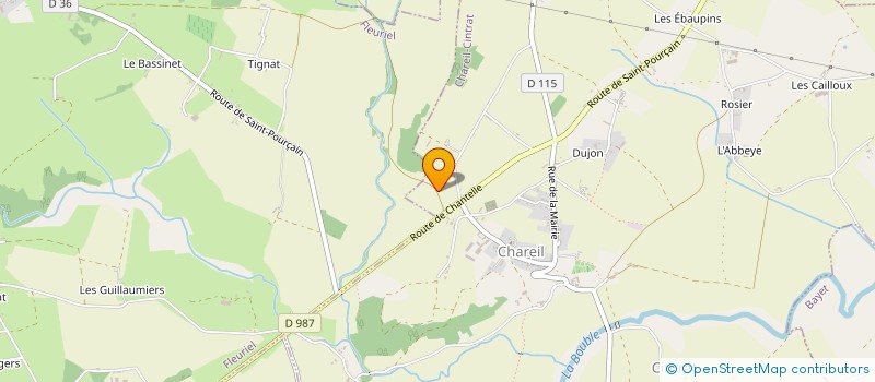 localisation de l'entreprise MONSIEUR JACQUES GUILLOT  CHAREIL-CINTRAT