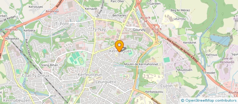 localisation de l'entreprise MONSIEUR JACQUES HENRY  QUIMPER