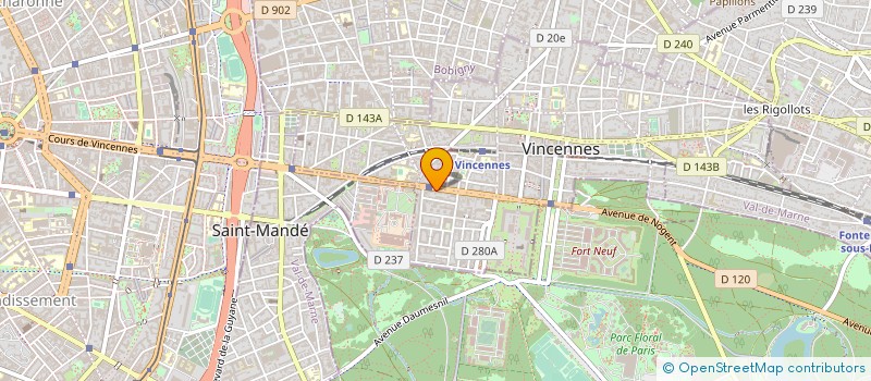 localisation de l'entreprise MONSIEUR JACQUES HUREL à VINCENNES