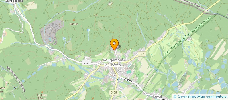 localisation de l'entreprise MONSIEUR JACQUES JACQUEY à ROUGEMONT-LE-CHATEAU