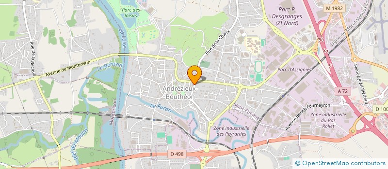 localisation de l'entreprise MONSIEUR JACQUES JOLY  ANDREZIEUX-BOUTHEON