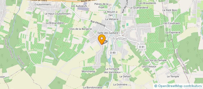 localisation de l'entreprise MONSIEUR JACQUES JOSEPH CULTIEN  FRANCUEIL