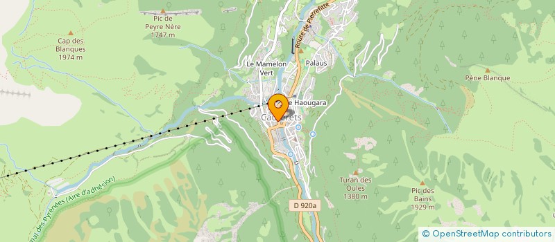 localisation de l'entreprise MONSIEUR JACQUES LACOSTE  CAUTERETS