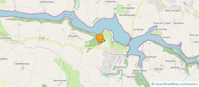 localisation de l'entreprise MONSIEUR JACQUES LE GALL à TREGLONOU