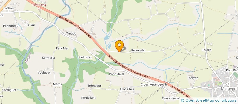 localisation de l'entreprise MONSIEUR JACQUES LE MEUR  MELGVEN