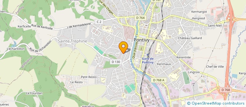 localisation de l'entreprise MONSIEUR JACQUES LE MOING à PONTIVY