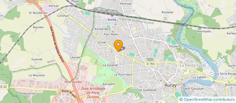 localisation de l'entreprise MONSIEUR JACQUES LE QUERE à AURAY