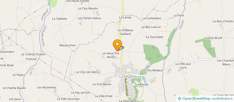 localisation de l'entreprise MONSIEUR JACQUES LE TEXIER  LA MALHOURE